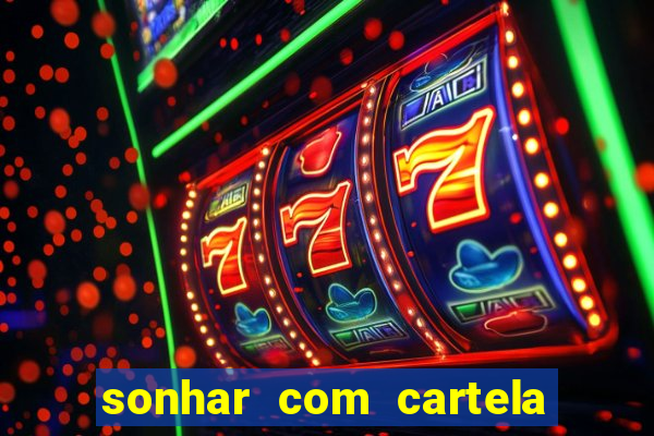 sonhar com cartela de bingo